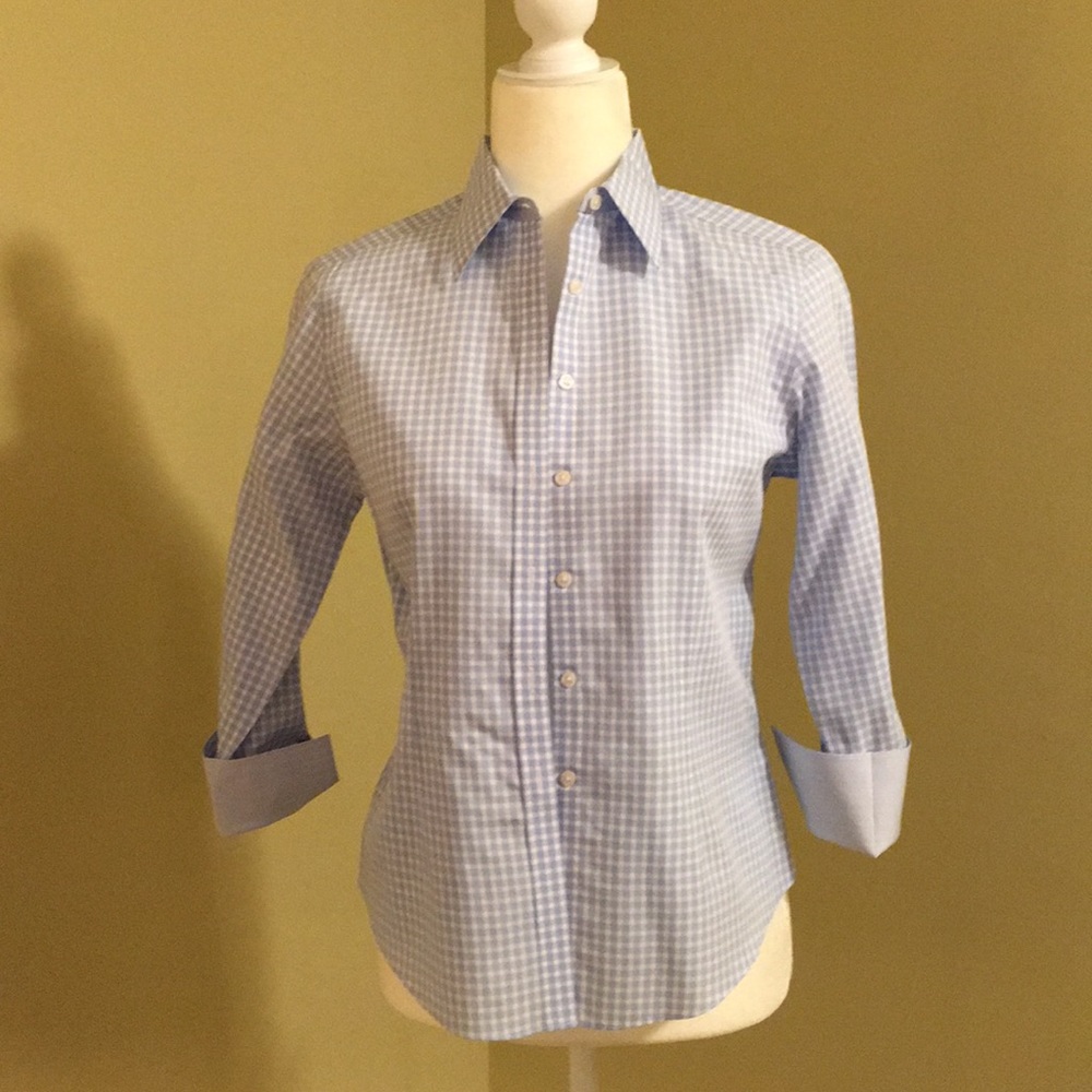 Brooks Brothers Blue Petite Non Iron Button Down